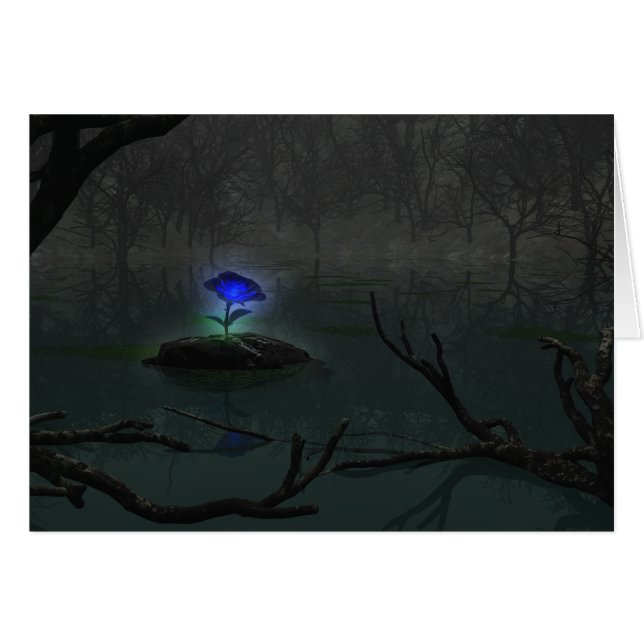 Tarjeta Rosa azul (Anverso (Horizontal))