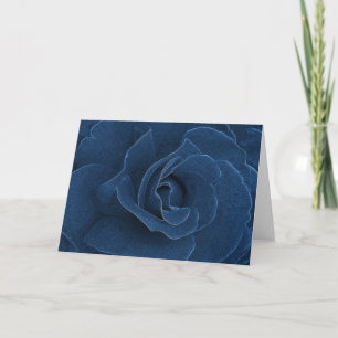 Tarjeta Rosa azul de terciopelo