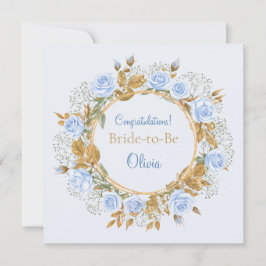 Tarjeta Rosa azul dorado