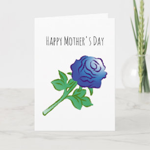 Tarjeta Rosa Azul Elegante
