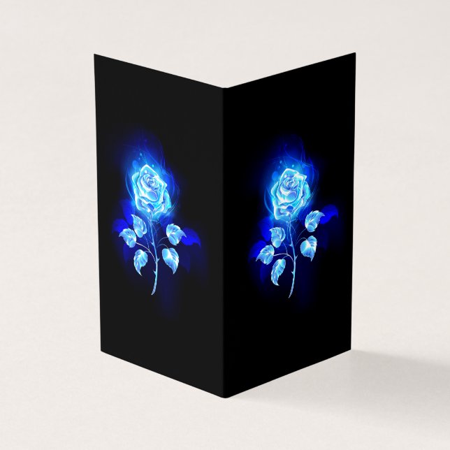 Tarjeta Rosa azul en llamas (Exterior)