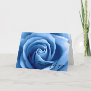 Tarjeta Rosa Azul Pensando en Ti