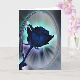 Tarjeta Rosa azul profundo