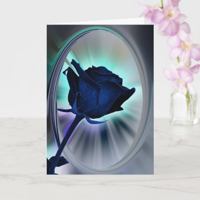 Tarjeta Rosa azul profundo (Orquídea)
