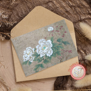 Tarjeta rosa blanca