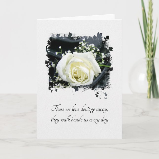 Tarjeta Rosa blanca de simpatía (Anverso)