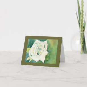Tarjeta Rosa blanca Notecard