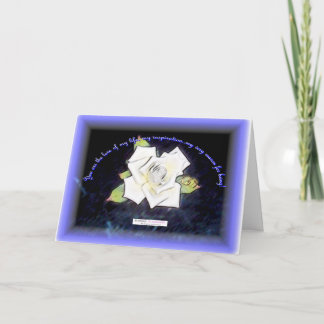 Tarjeta Rosa blanca por aniversario/cumpleaños