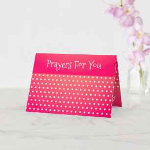 Tarjeta Rosa con puntos de polka