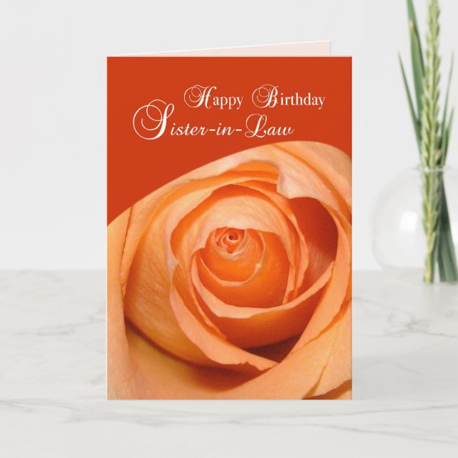 Tarjeta Rosa cuñada cumpleaños religioso (Anverso)