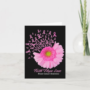 Tarjeta Rosa Daisy Flower Faith Esperanza Amar El Cáncer D