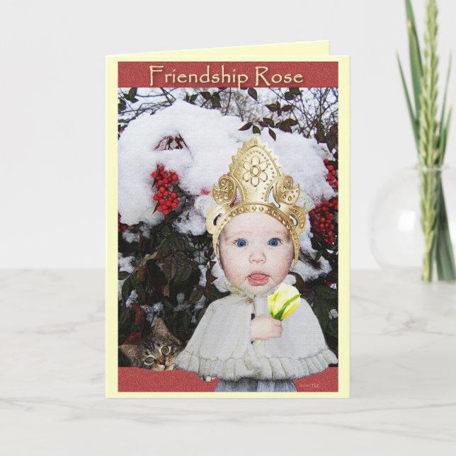 Tarjeta Rosa de amistad (Anverso)