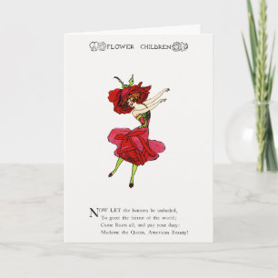 Tarjeta Rosa de belleza norteamericano, flores extravagant