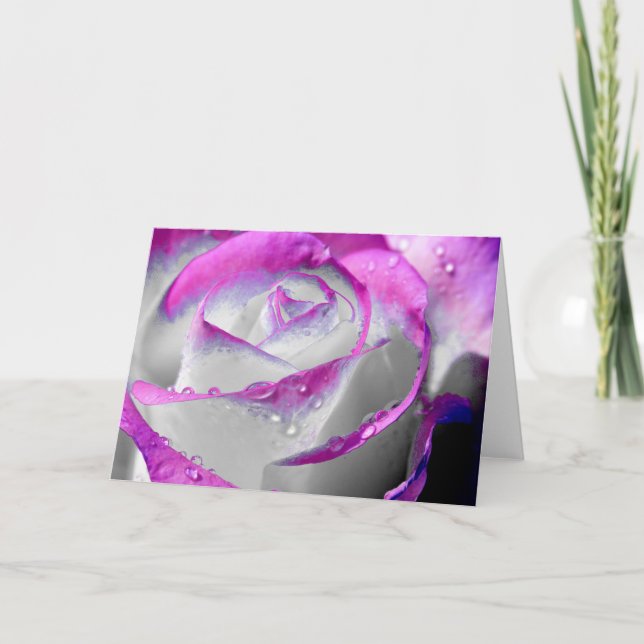 Tarjeta Rosa de belleza rosada (Anverso)