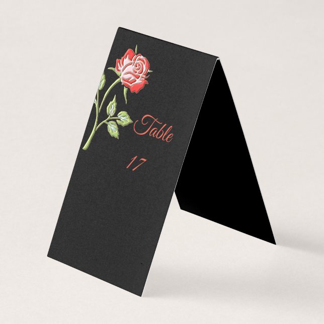 Tarjeta Rosa de color sencillo (Anverso)