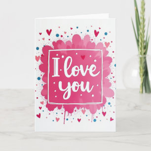 Tarjeta Rosa de Explosión de 'Te Amo'