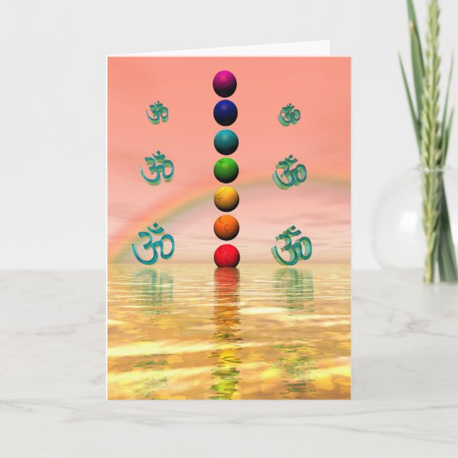 Tarjeta rosa de los chakras (Anverso)