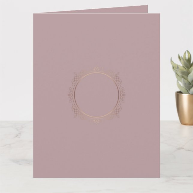 Tarjeta Rosa de moda Personalizado de oro elegante plantil (Planta pequeña)