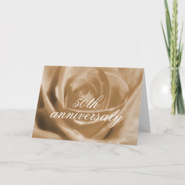 Tarjeta Rosa de oro 50° aniversario (Anverso)