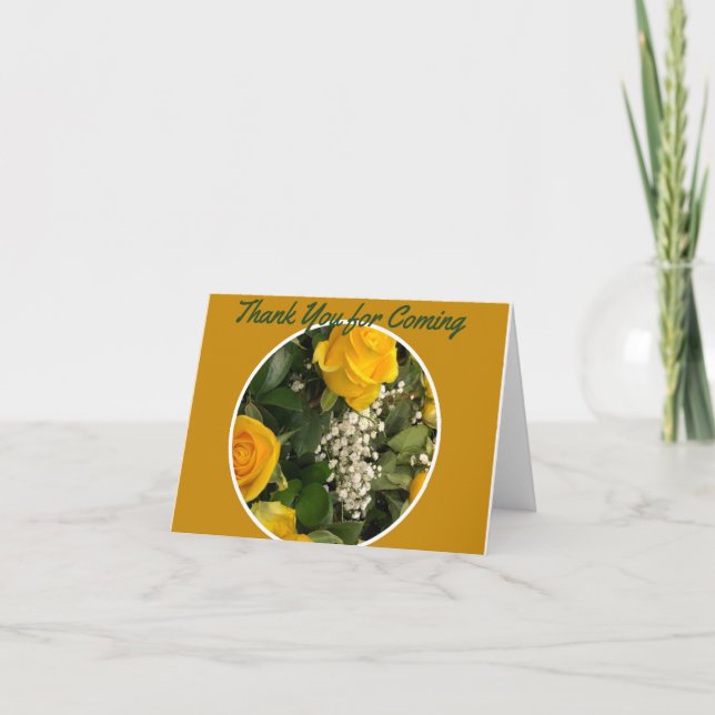 Tarjeta Rosa de oro, puntos destacados, gracias (Anverso)