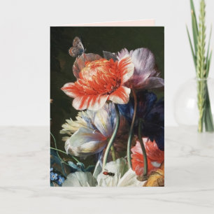 Tarjeta ROSA DE ROSA ROSA, ANEMONA Y MARIPOSAS, Ponte bien