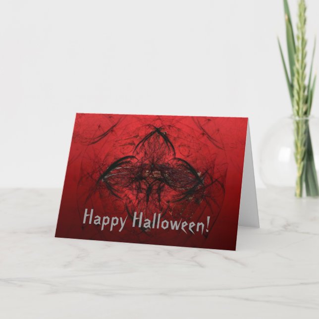 Tarjeta Rosa de sangre Dawning, ¡Feliz Halloween! (Anverso)