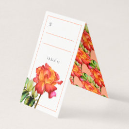Tarjeta Rosa de té híbrido naranja boda rojo