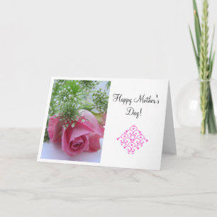 Tarjeta Rosa: Día de la madre estando ahí