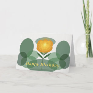 Tarjeta Rosa Dorada Feliz Cumpleaños