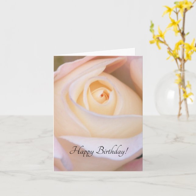 Tarjeta 'Rosa dorada pálida' (flor amarilla)