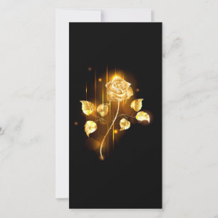 Tarjeta Rosa dorada ( rosa de oro )