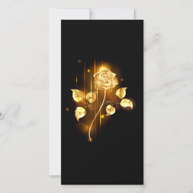 Tarjeta Rosa dorada ( rosa de oro ) (Anverso)