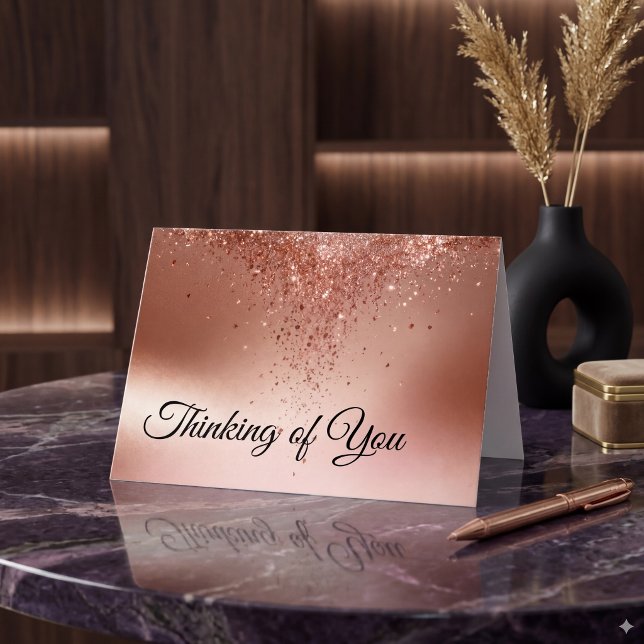 Tarjeta Rosa Dorado Brillo Goteo Simpatía (Subido por el creador)