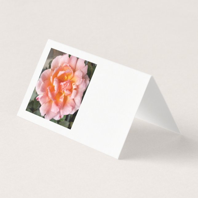 Tarjeta rosa en otoño (Anverso)