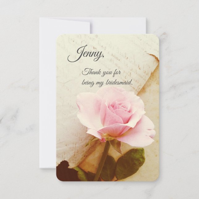 Tarjeta Rosa en páginas de libros antiguas (Anverso)