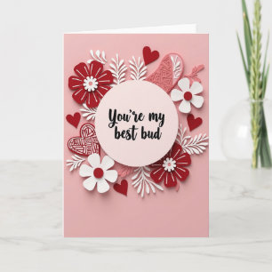 Tarjeta Rosa Eres Mi Mejor Amigo