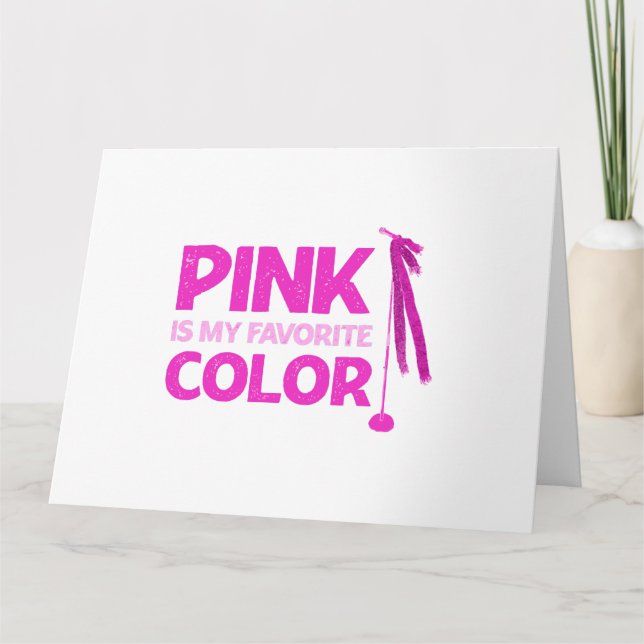 Tarjeta Rosa Es Mi Color Favorito (Anverso)