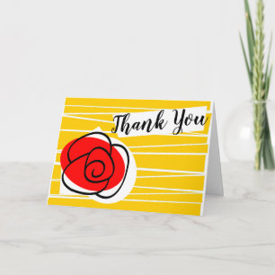 Tarjeta Rosa española Gracias paisaje