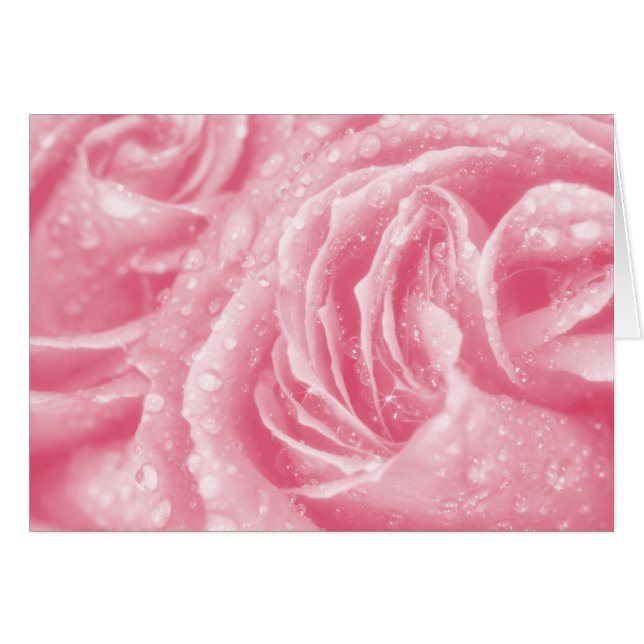 Tarjeta rosa espumosa (Anverso (Horizontal))