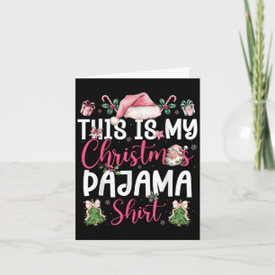 Tarjeta Rosa, Este Es Mi Navidad Camisas Pajama Xmas Pjs M