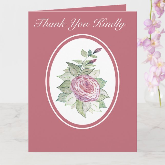 Tarjeta Rosa Floral (Orquídea)