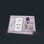 Tarjeta Rosa floral Bonito de cumpleaños Flor Femenina Gir<br><div class="desc">Esta es una imagen floral femenina y bonito de un rosa morado y un libro de notas sobre las planchas rústicas. La idea sentimental del mensaje escrito a mano en el libro de notas que queda abierto para esa persona especial. Una tarjeta ideal para el individuo en tu vida que...</div>