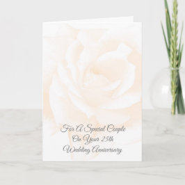 Tarjeta Rosa Floral Personalizado 25 Aniversario de Boda