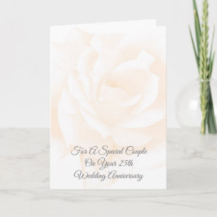 Tarjeta Rosa Floral Personalizado 25 Aniversario de Boda