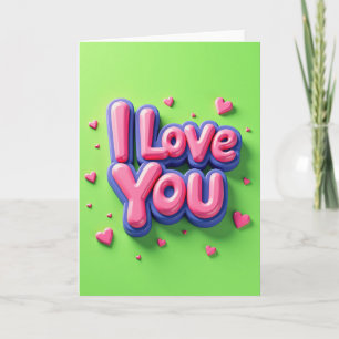 Tarjeta Rosa Fuerte 'Te Amo'