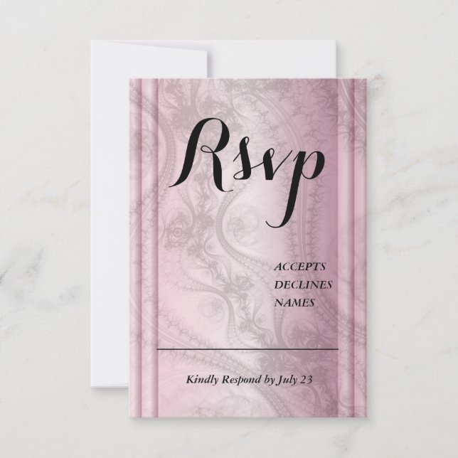 tarjeta Rosa Gold Rsvp (Anverso)