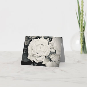 Tarjeta Rosa Gris Desvanecida