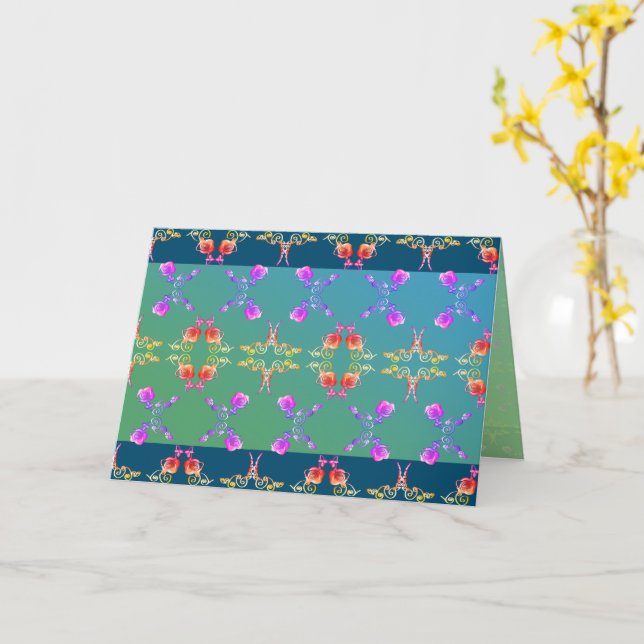 Tarjeta Rosa inspirado en Fabergè (flor amarilla)