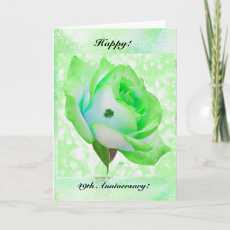 Tarjeta ¡rosa irlandés verde y aniversario!