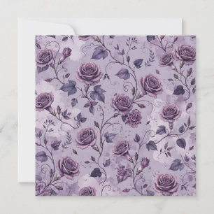 Tarjeta Rosa Lavanda Polvorienta Tonos Soñadores Florales